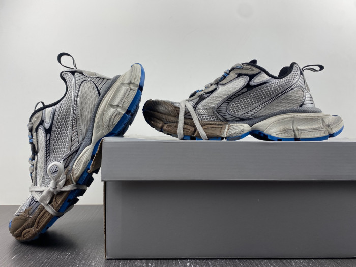 B*ALENCIAGA 3XL SNEAKER WORN-OUT IN DARK GREY 734734 W3XL2 9065