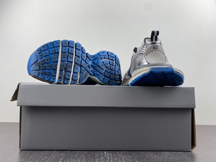 B*ALENCIAGA 3XL SNEAKER WORN-OUT IN DARK GREY 734734 W3XL2 9065