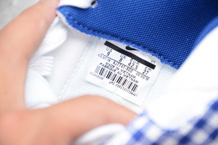 Nike Air Force 1 QS “Gingham Pack” White/Indigo Force AV6232-100