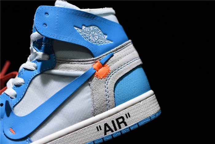 OW Air Jordan 1 Powder Blue UNC AQ0818-148