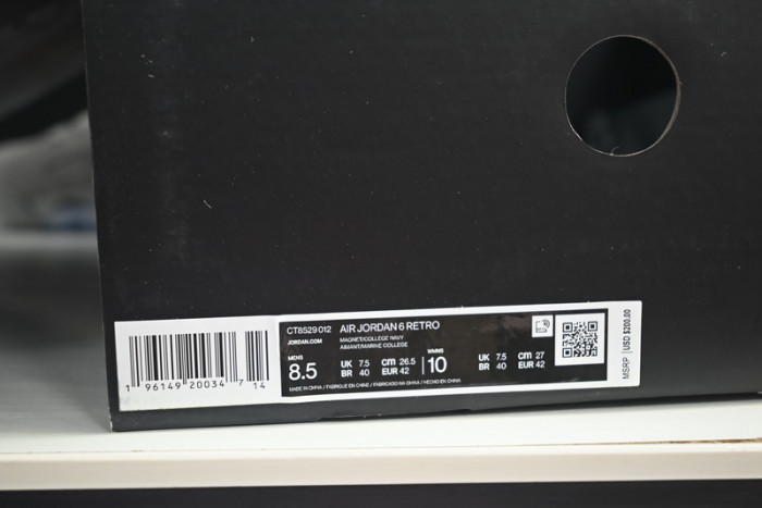 Air Jordan 6 Retro "Georgetown" AJ6 CT8529-012