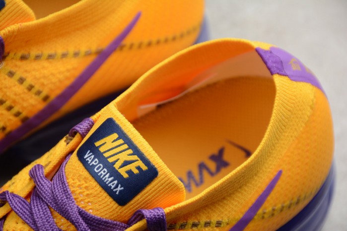 Nike Air VaporMax Flyknit 2018 Lemon Yellow/Purple mens AA3858-104