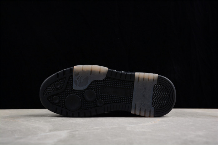 OFF-WHITE Out Of Office OOO "For Walking" Low Tops Black White OW-46