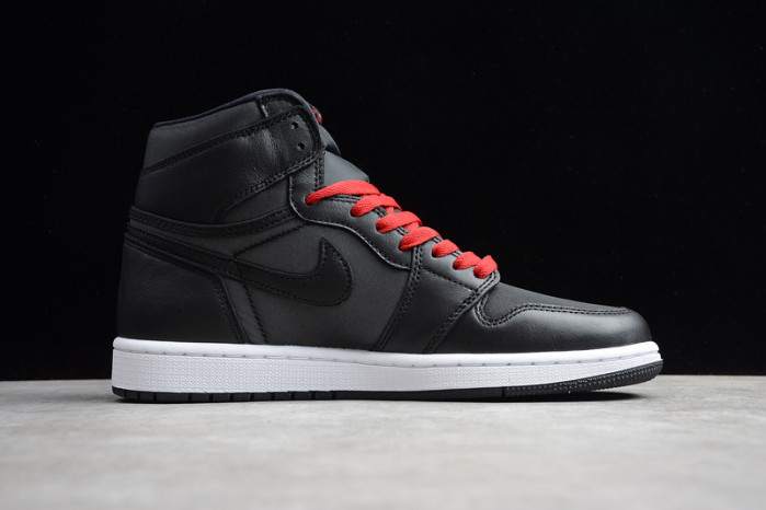 Jordan 1 Retro High Black Satin Gym Red - 555088-060