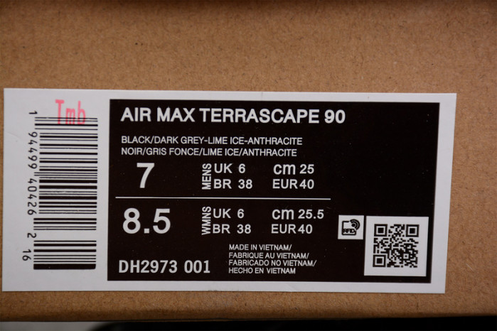 NIKE AIR MAX 90 TERRASCAPE BLACK LIME ICE DH2973-001