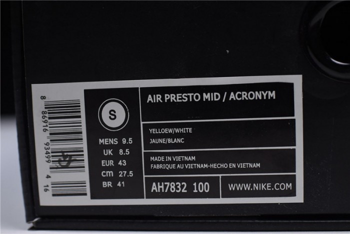Nike Air Presto Mid x Acronym - Ah7832-100