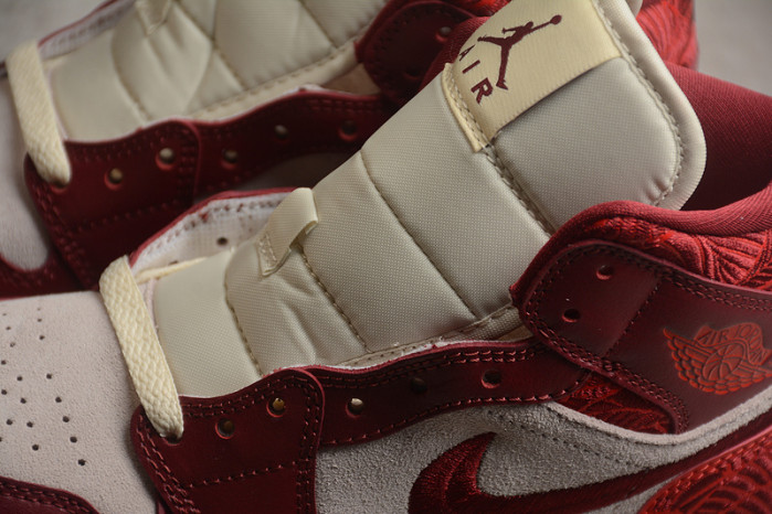 Air Jordan 1 Mid SE Tiki Leaf Team Red DZ2820-601