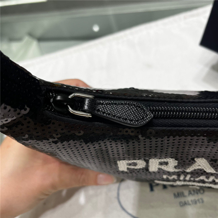 Pra*a 1n1419 nylon hobo bag-24*11*7cm
