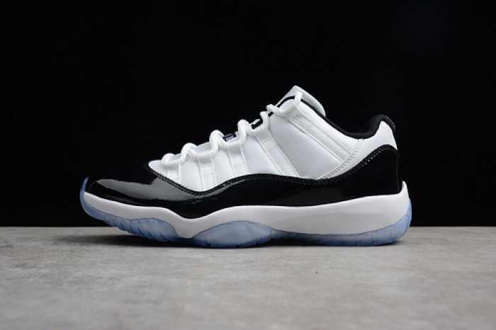 AIR JORDAN 11 RETRO LOW "CONCORD" BLACK/ WHITE mens 528895-153