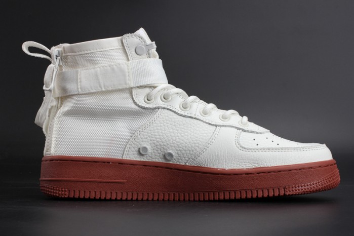NIKE SF AIR FORCE 1 MID "RED IVORY" WHITE MENS 917753-100