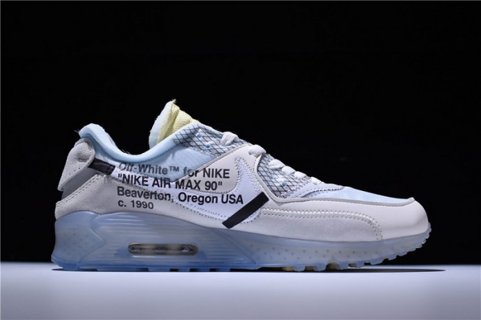 OW x Nike Air Max 90 AM90 THE TEN 10 Sail Muslin Virgil Abloh AA7293-100