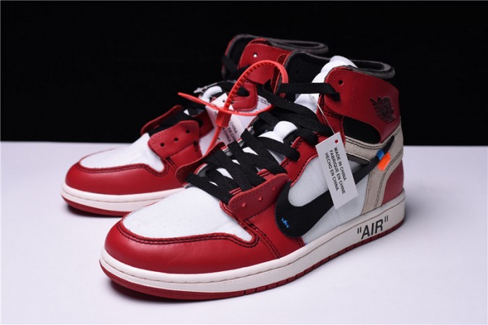 OW Air Jordan 1 Retro Chicago The Ten AA3834-101